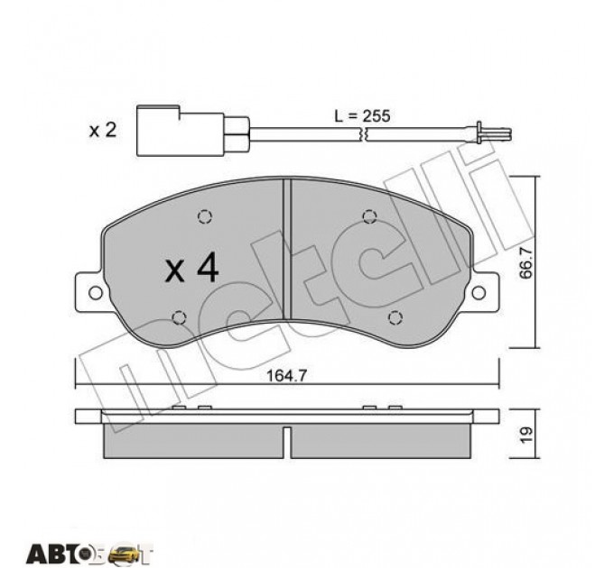 Тормозные колодки METELLI 22-0680-0, цена: 1 416 грн.