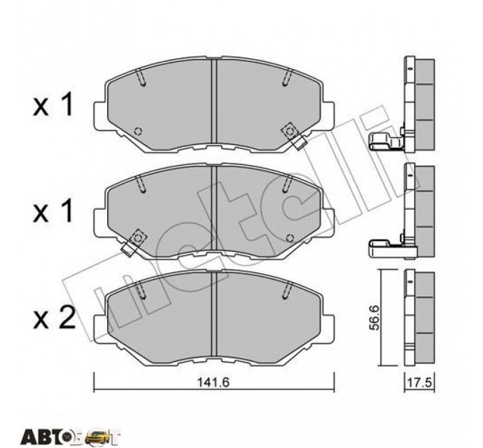 Тормозные колодки METELLI 22-0606-0, цена: 1 029 грн.