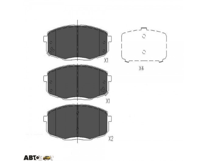 Тормозные колодки KAVO PARTS KBP-3036, цена: 2 030 грн.