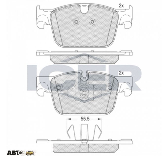 Тормозные колодки ICER 182276, цена: 1 682 грн.