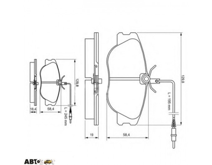 Тормозные колодки Bosch 0 986 424 033, цена: 2 351 грн.