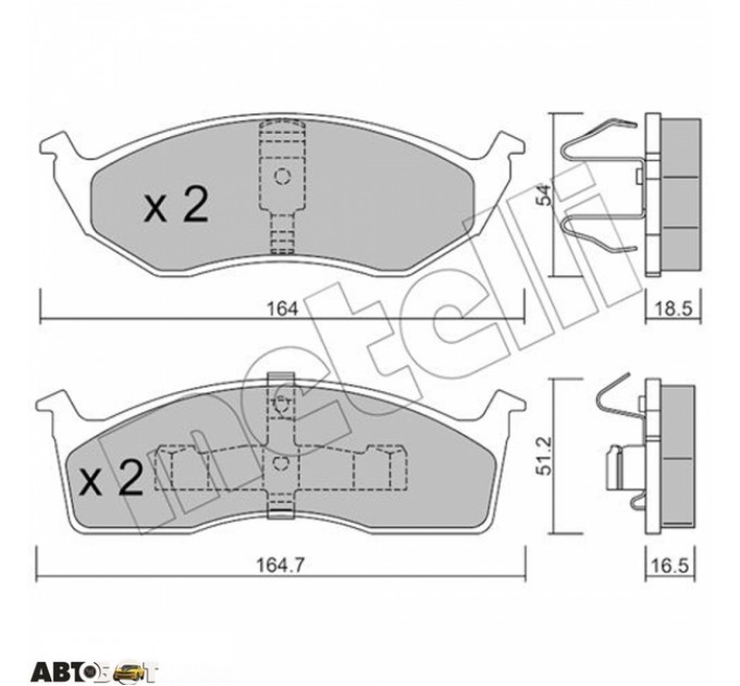 Тормозные колодки METELLI 22-0356-0, цена: 989 грн.