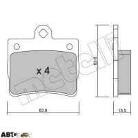 Тормозные колодки METELLI 22-0255-0