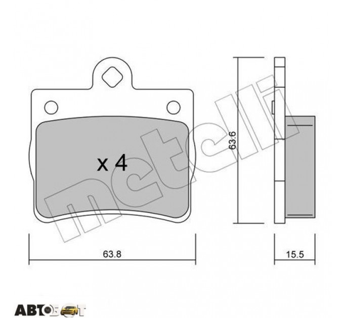 Тормозные колодки METELLI 22-0255-0, цена: 755 грн.
