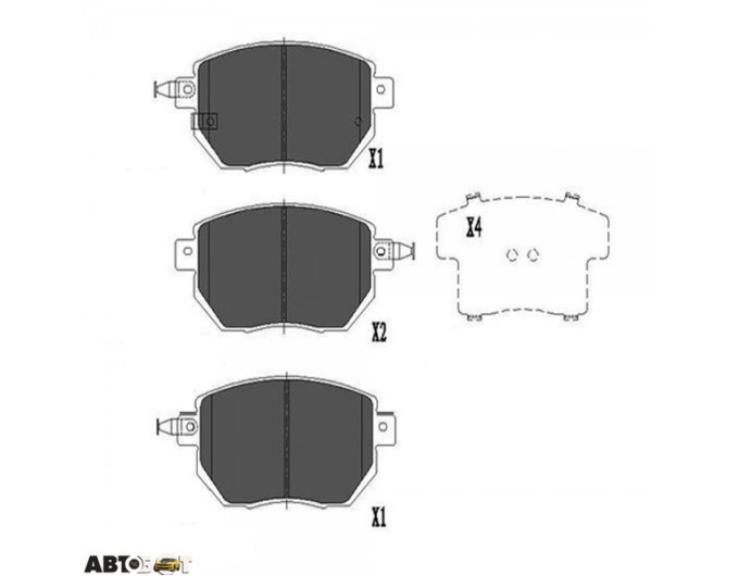 Гальмівні колодки KAVO PARTS KBP-6573, ціна: 2 636 грн.