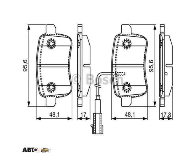 Тормозные колодки Bosch 0 986 495 305, цена: 1 781 грн.