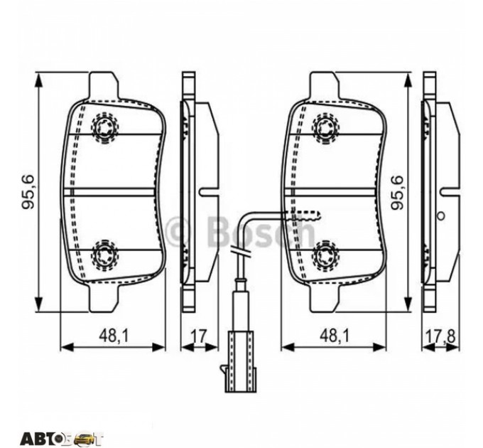 Гальмівні колодки Bosch 0 986 495 305, ціна: 970 грн.