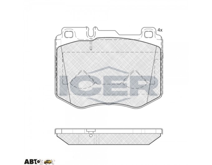 Гальмівні колодки ICER 182195, ціна: 3 064 грн.