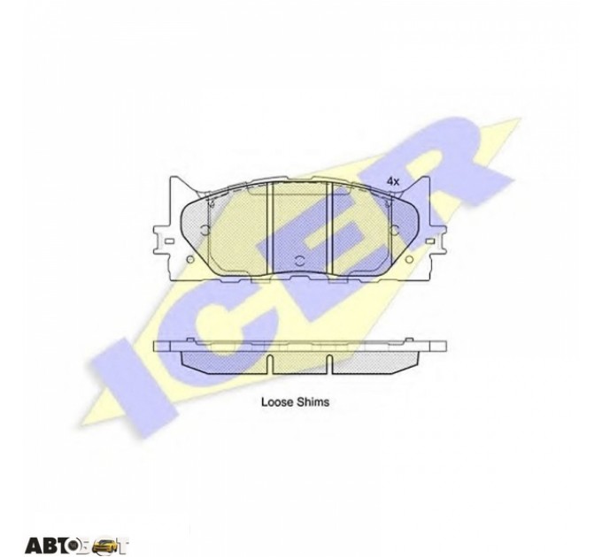 Тормозные колодки ICER 181764, цена: 1 371 грн.