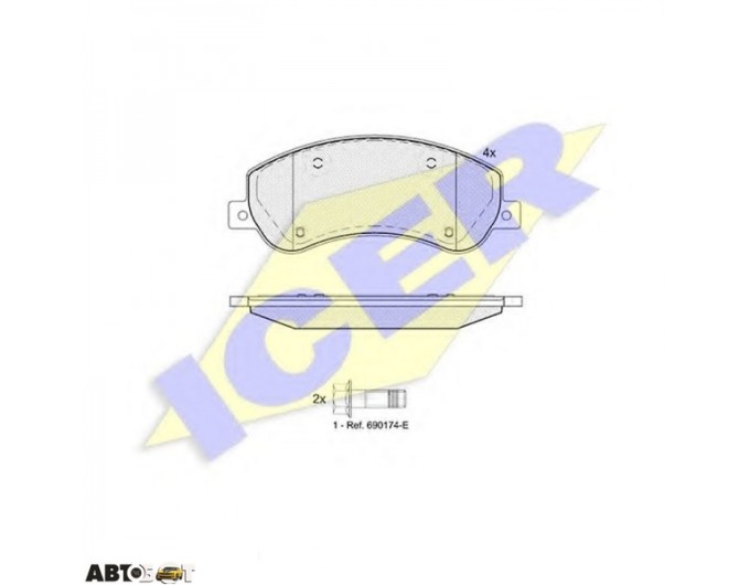 Тормозные колодки ICER 141793204, цена: 4 006 грн.