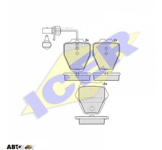 Гальмівні колодки ICER 181571, ціна: 2 526 грн.