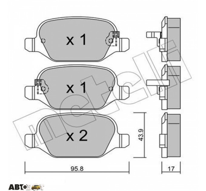 Тормозные колодки METELLI 22-0324-4, цена: 983 грн.