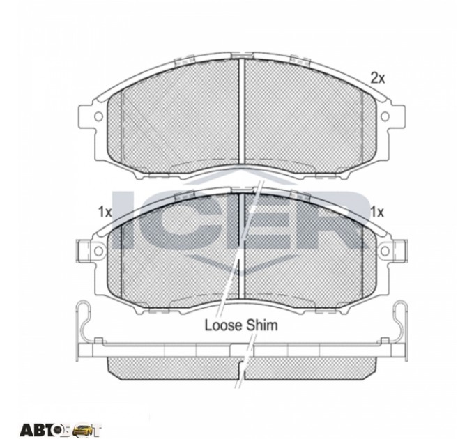 Тормозные колодки ICER 181703, цена: 1 681 грн.