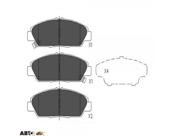 Тормозные колодки KAVO PARTS KBP-2005, цена: 1 895 грн.