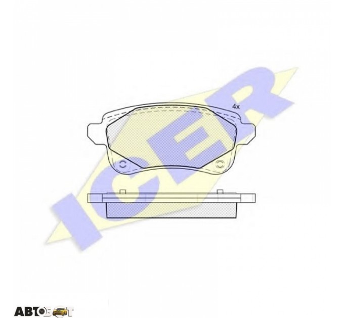Тормозные колодки ICER 182222208, цена: 1 664 грн.