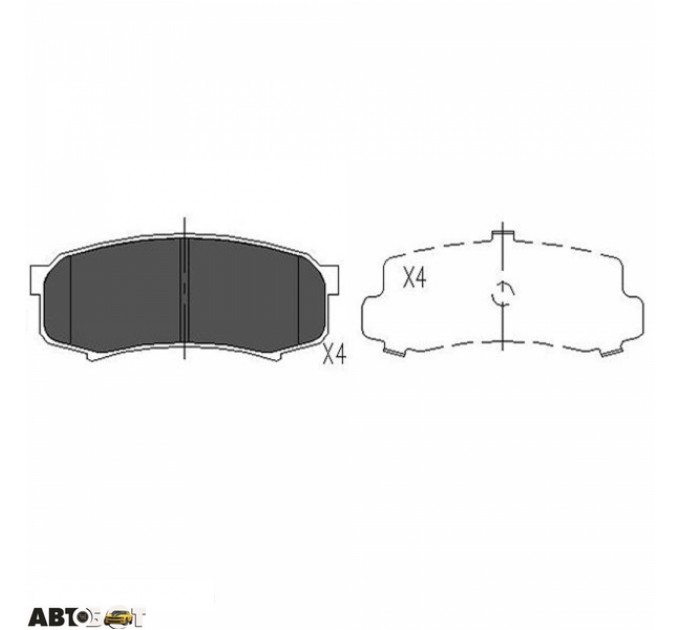 Гальмівні колодки KAVO PARTS KBP-9007, ціна: 673 грн.