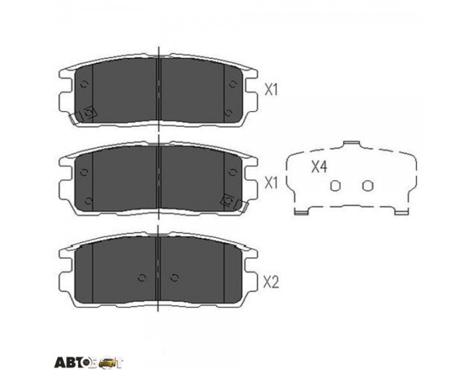Тормозные колодки KAVO PARTS KBP-1010, цена: 1 430 грн.