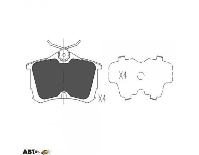 Гальмівні колодки KAVO PARTS KBP-2011, ціна: 1 354 грн.