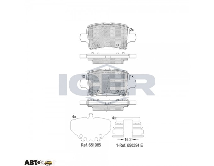 Гальмівні колодки ICER 182326, ціна: 3 431 грн.