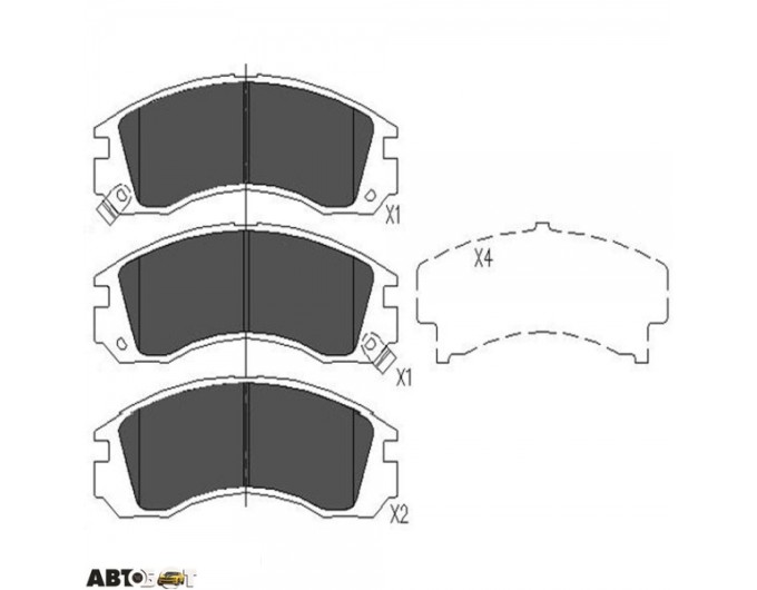 Гальмівні колодки KAVO PARTS KBP-5503, ціна: 1 715 грн.