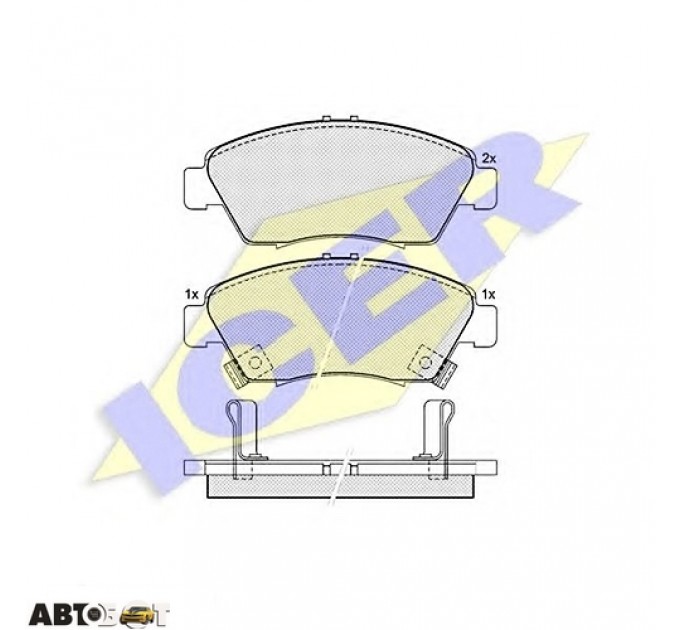 Гальмівні колодки ICER 180959, ціна: 1 133 грн.