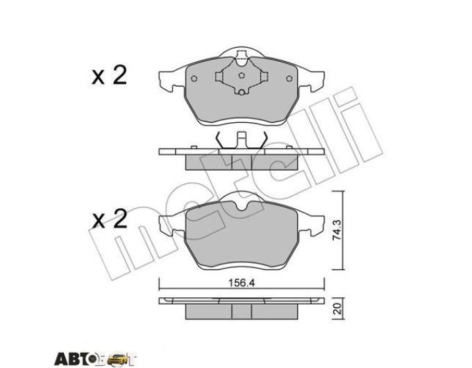 Тормозные колодки METELLI 22-0279-0, цена: 2 243 грн.