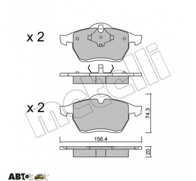 Гальмівні колодки METELLI 22-0279-0, ціна: 1 234 грн.