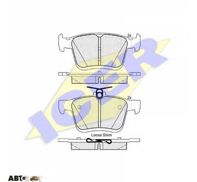 Гальмівні колодки ICER 182099, ціна: 1 381 грн.