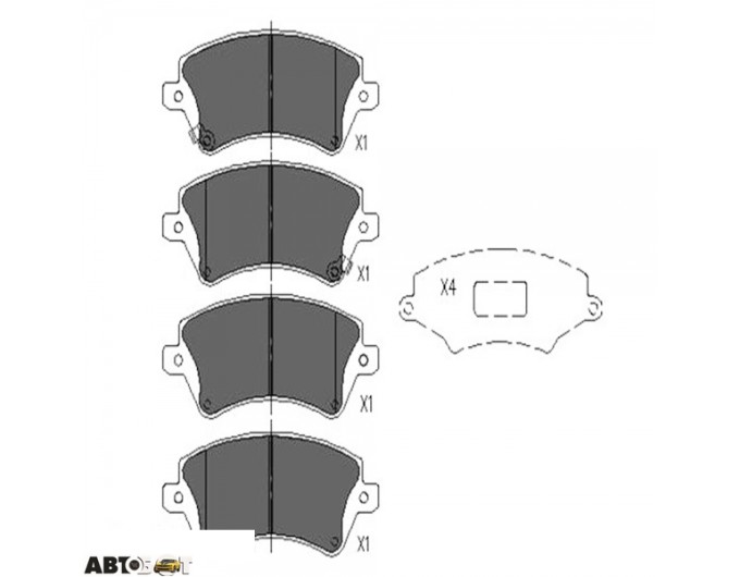 Тормозные колодки KAVO PARTS KBP-9087, цена: 1 987 грн.