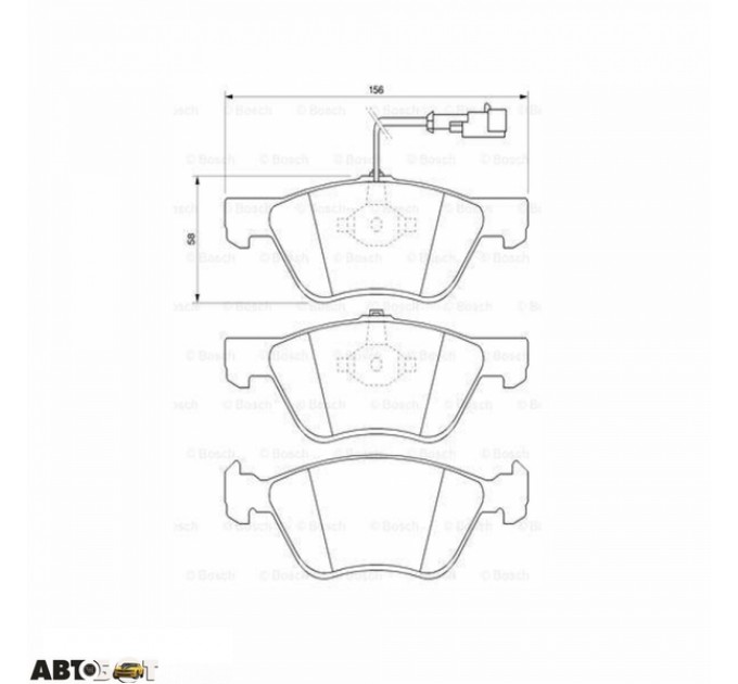 Тормозные колодки Bosch 0 986 424 578, цена: 1 305 грн.