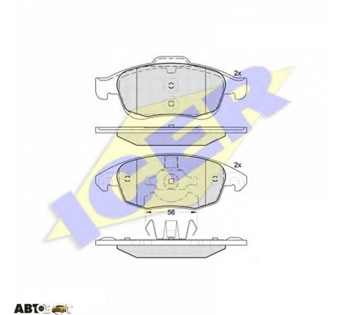 Тормозные колодки ICER 181852, цена: 1 614 грн.