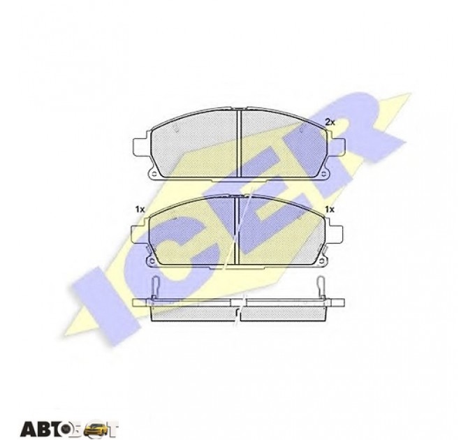 Тормозные колодки ICER 181521, цена: 1 308 грн.