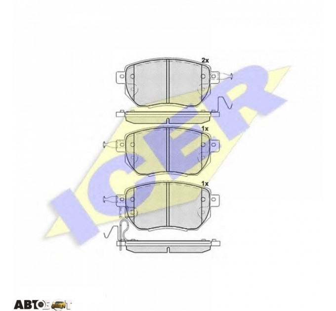 Гальмівні колодки ICER 181696, ціна: 1 465 грн.