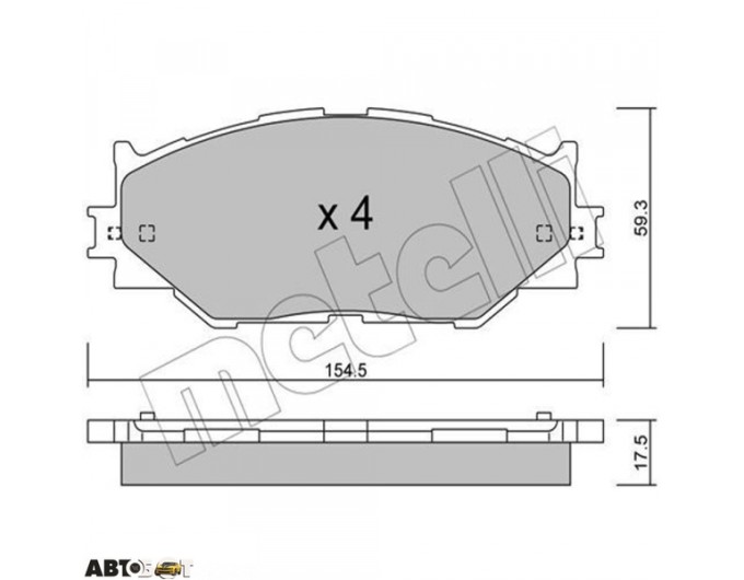 Тормозные колодки METELLI 22-0760-0, цена: 2 121 грн.