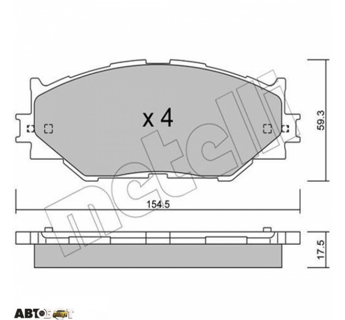 Тормозные колодки METELLI 22-0760-0, цена: 1 155 грн.