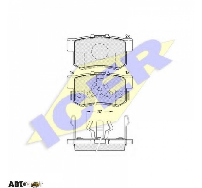 Тормозные колодки ICER 181718, цена: 1 484 грн.