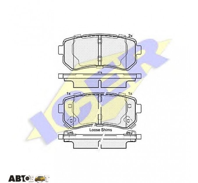 Гальмівні колодки ICER 181955, ціна: 1 319 грн.