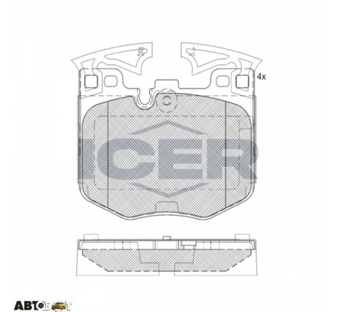 Тормозные колодки ICER 182280, цена: 2 959 грн.