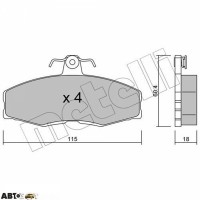 Гальмівні колодки METELLI 22-0039-0