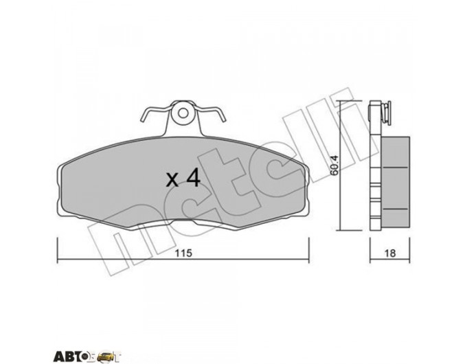 Гальмівні колодки METELLI 22-0039-0, ціна: 1 141 грн.