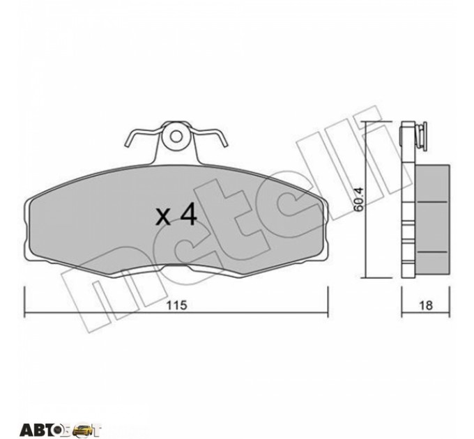 Тормозные колодки METELLI 22-0039-0, цена: 628 грн.