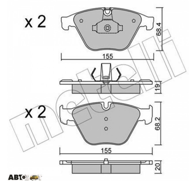 Тормозные колодки METELLI 22-0918-0, цена: 2 491 грн.