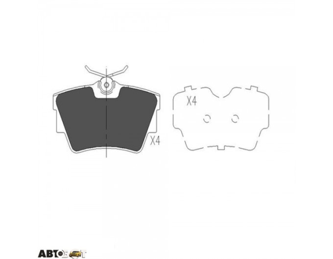 Гальмівні колодки KAVO PARTS KBP-6604, ціна: 1 586 грн.