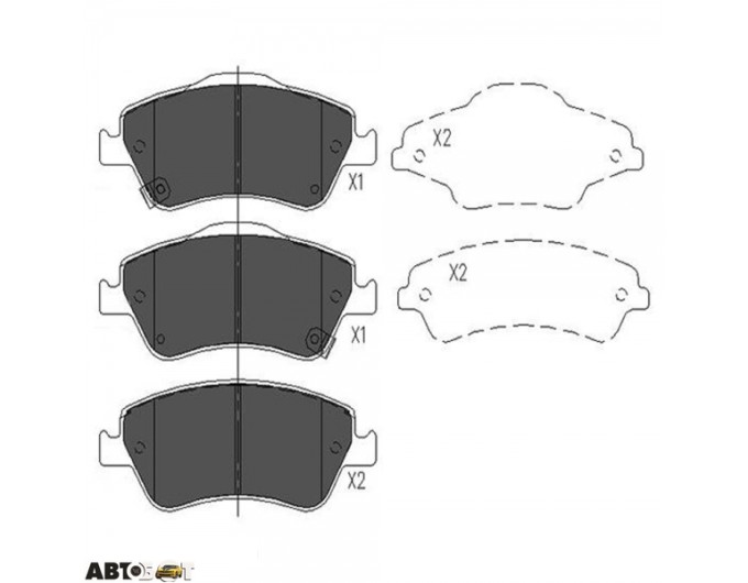 Тормозные колодки KAVO PARTS KBP-8533, цена: 1 708 грн.