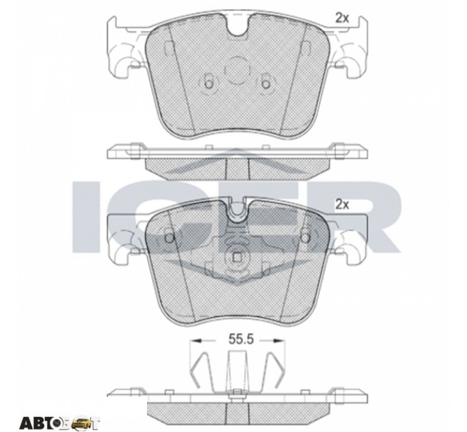 Гальмівні колодки ICER 182166-203, ціна: 2 041 грн.