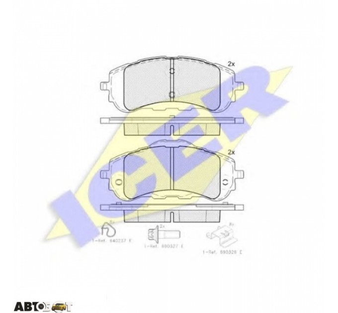 Тормозные колодки ICER 182160, цена: 1 464 грн.