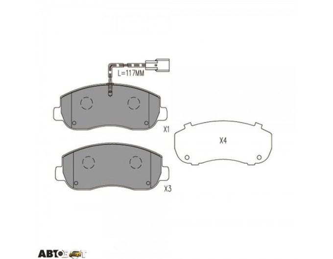Тормозные колодки KAVO PARTS KBP-6616, цена: 3 184 грн.