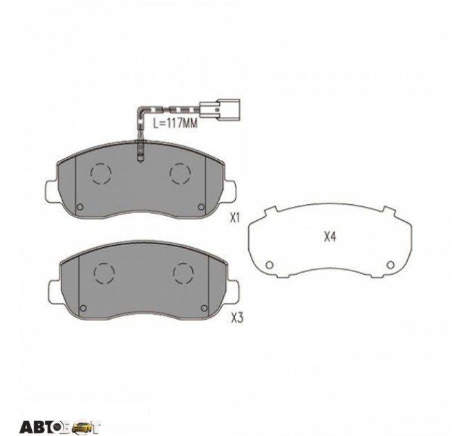 Тормозные колодки KAVO PARTS KBP-6616, цена: 1 734 грн.