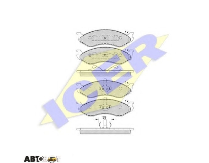 Тормозные колодки ICER 140968, цена: 2 481 грн.