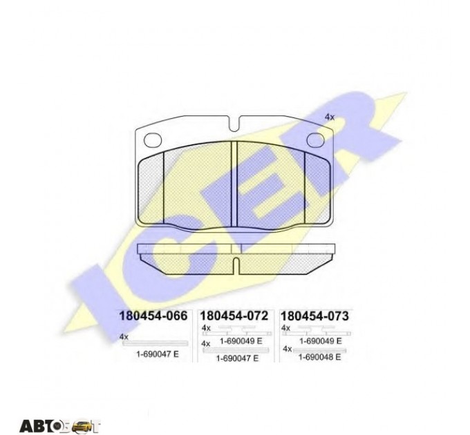Тормозные колодки ICER 180454, цена: 645 грн.